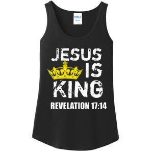 Jesus Is King Faith God Christian Ladies Essential Tank