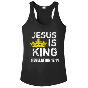 Jesus Is King Faith God Christian Ladies PosiCharge Competitor Racerback Tank