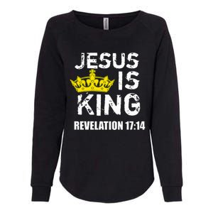 Jesus Is King Faith God Christian Womens California Wash Sweatshirt