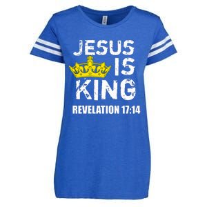 Jesus Is King Faith God Christian Enza Ladies Jersey Football T-Shirt