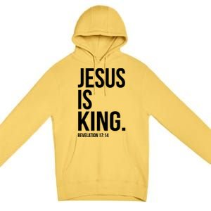 Jesus Is King Bible Scripture Quote Christian Cute Gift Premium Pullover Hoodie