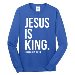 Jesus Is King Bible Scripture Quote Christian Cute Gift Tall Long Sleeve T-Shirt