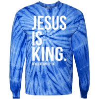 Jesus Is King Bible Scripture Quote Christian Cute Gift Tie-Dye Long Sleeve Shirt