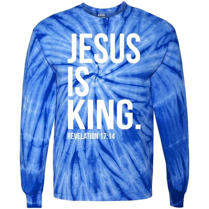 Jesus Is King Bible Scripture Quote Christian Cute Gift Tie-Dye Long Sleeve Shirt