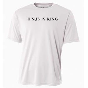 Jesus Is King Bold Modern Christian Cooling Performance Crew T-Shirt