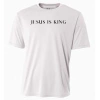 Jesus Is King Bold Modern Christian Cooling Performance Crew T-Shirt