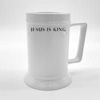 Jesus Is King Bold Modern Christian Beer Stein