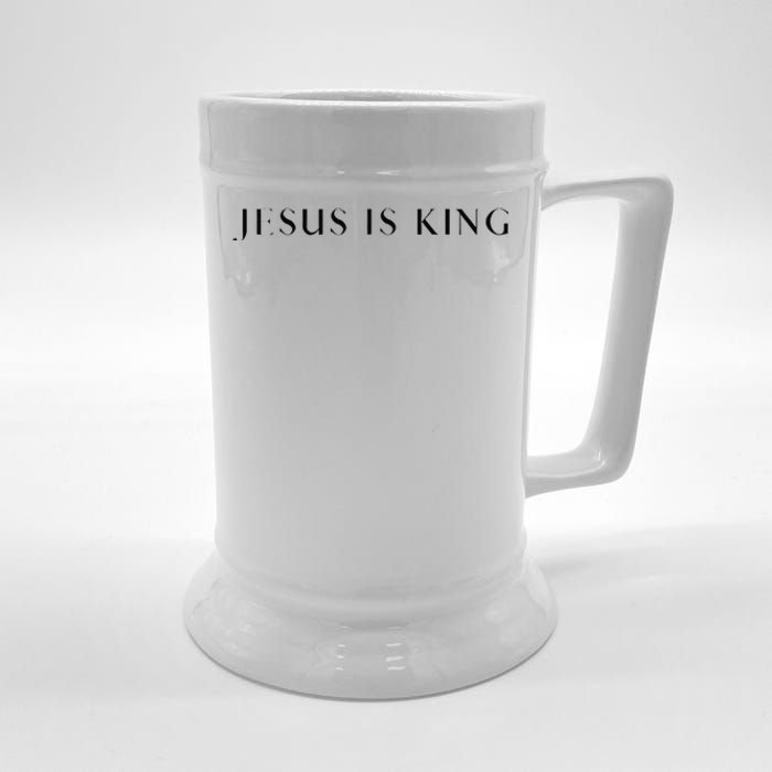 Jesus Is King Bold Modern Christian Beer Stein