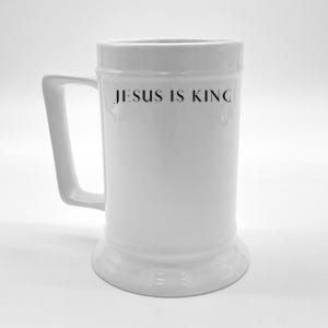 Jesus Is King Bold Modern Christian Beer Stein