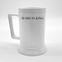 Jesus Is King Bold Modern Christian Beer Stein