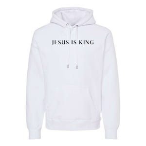 Jesus Is King Bold Modern Christian Premium Hoodie