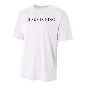 Jesus Is King Bold Modern Christian Performance Sprint T-Shirt