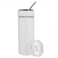 Jesus Is King Bold Modern Christian Stainless Steel Tumbler