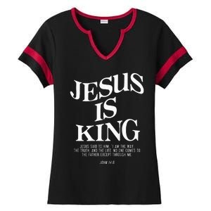 Jesus Is King Jesus John 146 Costume Christian Ladies Halftime Notch Neck Tee