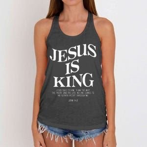 Jesus Is King Jesus John 146 Costume Christian Women's Knotted Racerback Tank