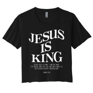 Jesus Is King Jesus John 146 Costume Christian Women's Crop Top Tee