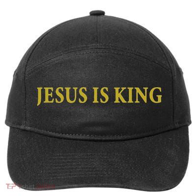Jesus Is King Christian 7-Panel Snapback Hat