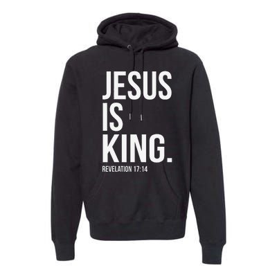 Jesus Is King Bible Scripture Christian Premium Hoodie