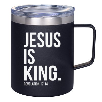 Jesus Is King Bible Scripture Christian 12oz Stainless Steel Coffee Mug