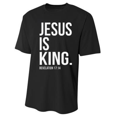 Jesus Is King Bible Scripture Christian Performance Sprint T-Shirt