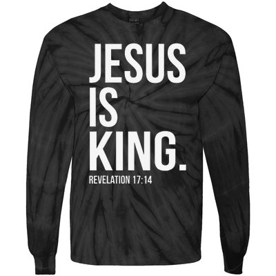 Jesus Is King Bible Scripture Christian Tie-Dye Long Sleeve Shirt