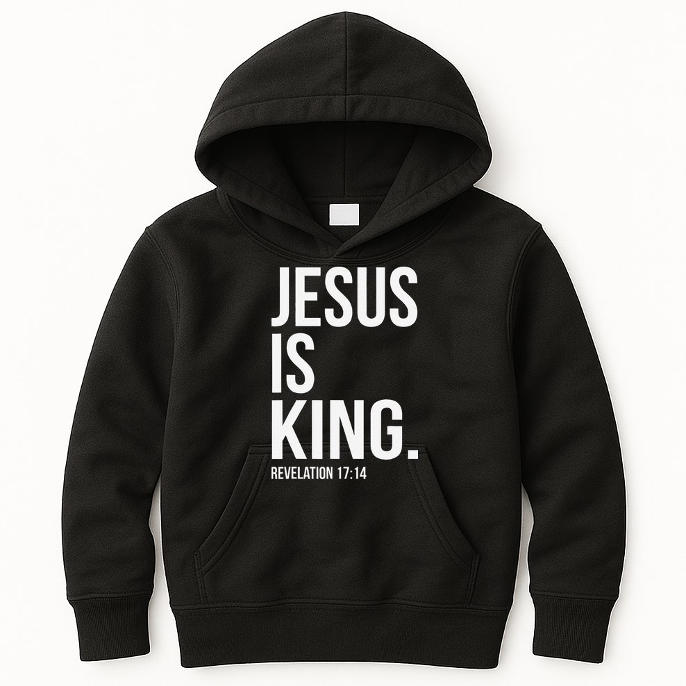 Jesus Is King Bible Scripture Christian Kids Hoodie
