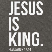 Jesus Is King Bible Scripture Christian Cotton Canvas Backpack