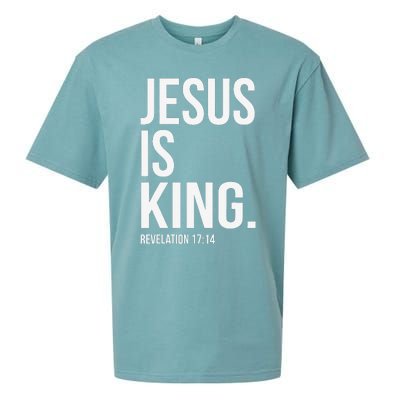 Jesus Is King Bible Scripture Christian Sueded Cloud Jersey T-Shirt