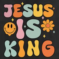 Jesus Is King Christian Religious 7 Panel Mesh Trucker Snapback Hat