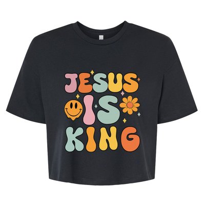 Jesus Is King Christian Religious Bella+Canvas Jersey Crop Tee