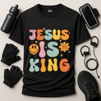 Jesus Is King Christian Religious Cooling Performance Crew T-Shirt