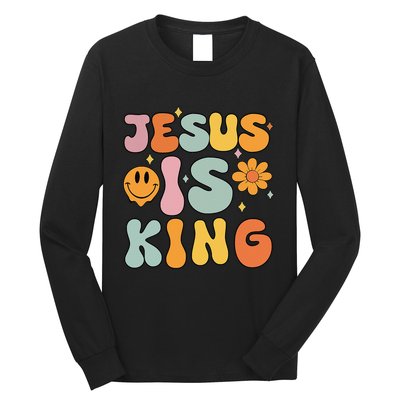 Jesus Is King Christian Religious Long Sleeve Shirt