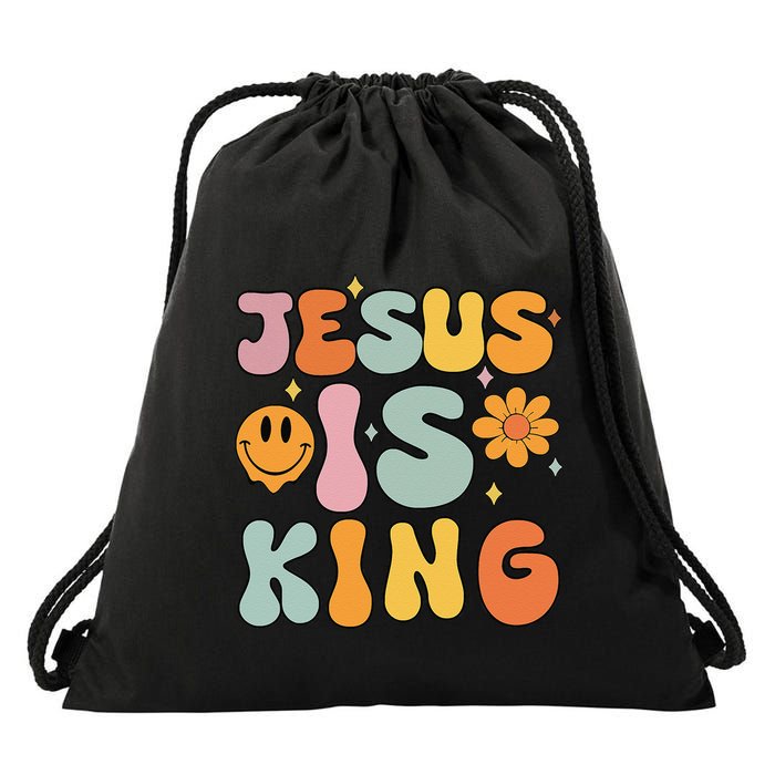 Jesus Is King Christian Religious Drawstring Bag