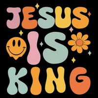 Jesus Is King Christian Religious Drawstring Bag