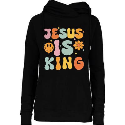 Jesus Is King Christian Religious Womens Funnel Neck Pullover Hood