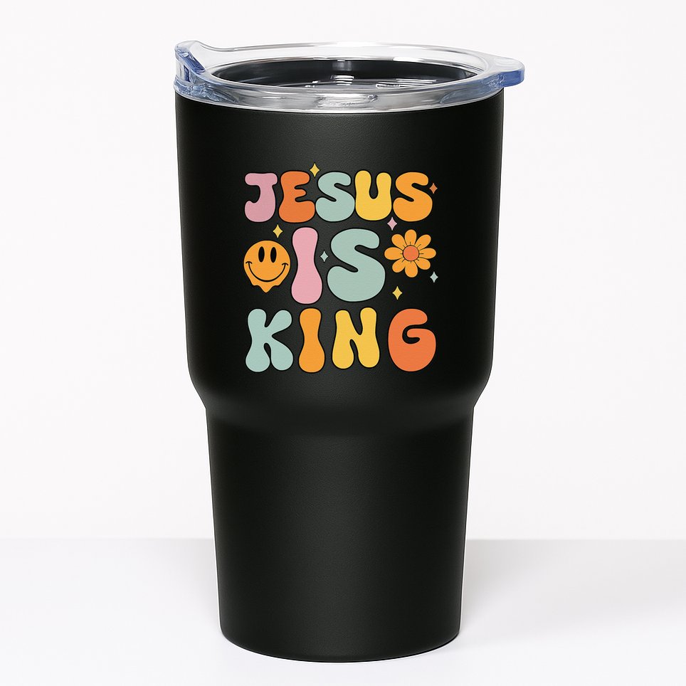 Jesus Is King Christian Religious Tumbler