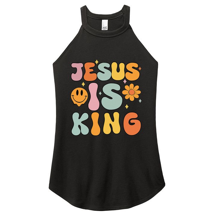 Jesus Is King Christian Religious Women's Perfect Tri Rocker Tank