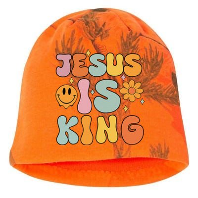 Jesus Is King Christian Religious Kati - Camo Knit Beanie