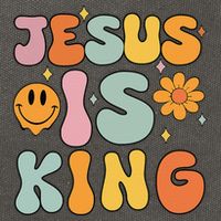 Jesus Is King Christian Religious Cotton Canvas Backpack