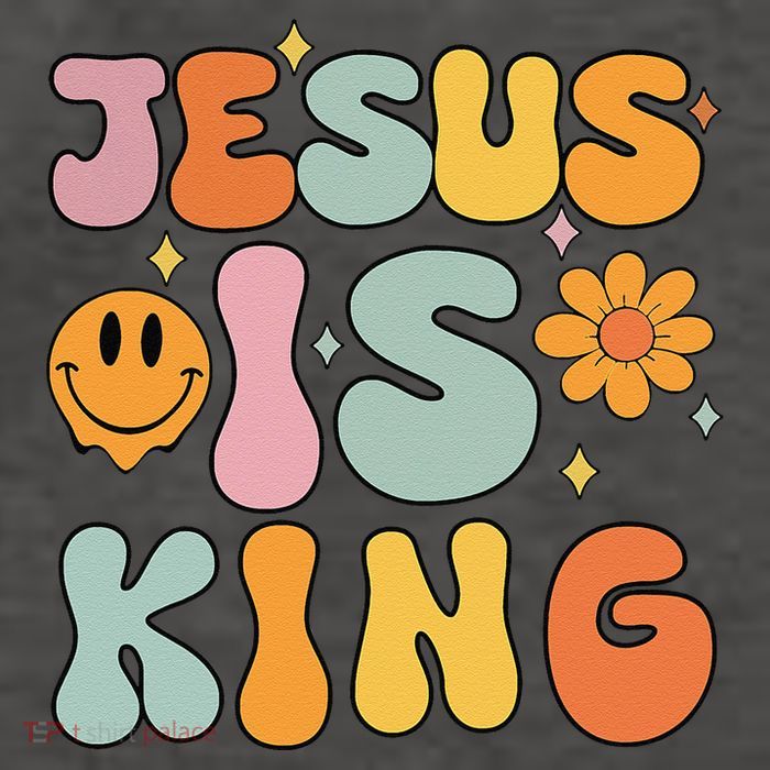 Jesus Is King Christian Religious Vector Backpack