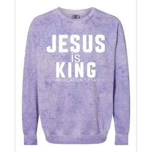 Jesus Is King Bible Verse Rev 17:14 Great Gift Colorblast Crewneck Sweatshirt