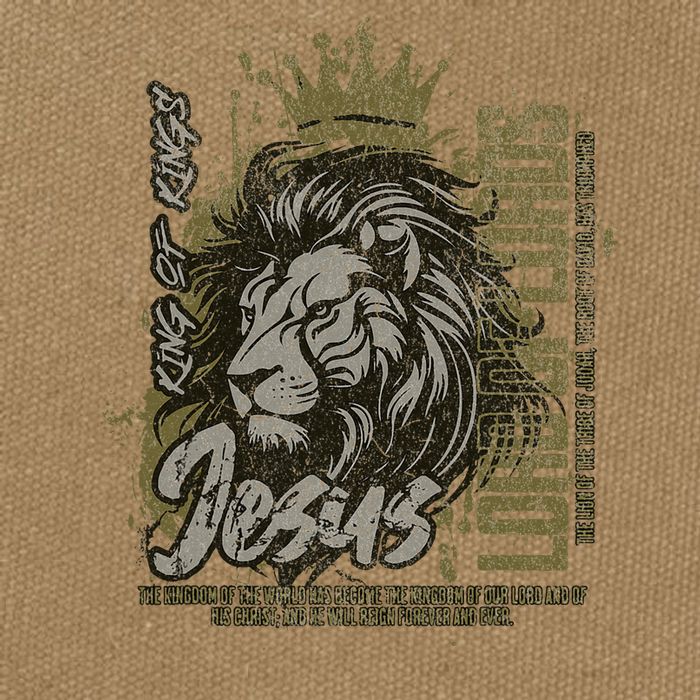 Jesus Is King Of Kings Jesus Lion Of Judah Christian Lion Cotton Canvas Backpack