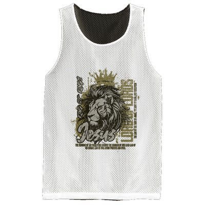 Jesus Is King Of Kings Jesus Lion Of Judah Christian Lion Mesh Reversible Basketball Jersey Tank