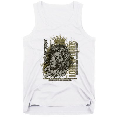 Jesus Is King Of Kings Jesus Lion Of Judah Christian Lion Tank Top