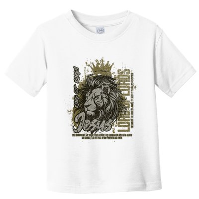 Jesus Is King Of Kings Jesus Lion Of Judah Christian Lion Toddler T-Shirt