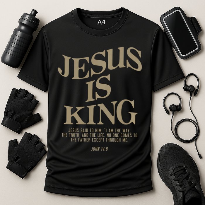 Jesus Is King Jesus John 146 Costume Christian Cooling Performance Crew T-Shirt