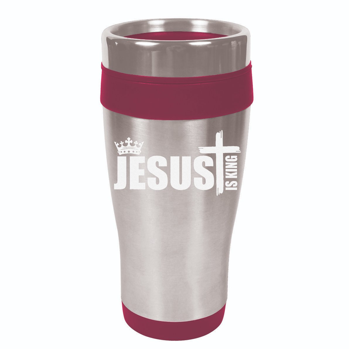Jesus Is King Simple Crown Logo Ladies PosiCharge Tri-Blend Wicking Tank