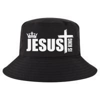 Jesus Is King Simple Crown Logo Cool Comfort Performance Bucket Hat
