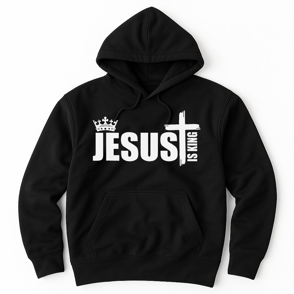 Jesus Is King Simple Crown Logo Hoodie