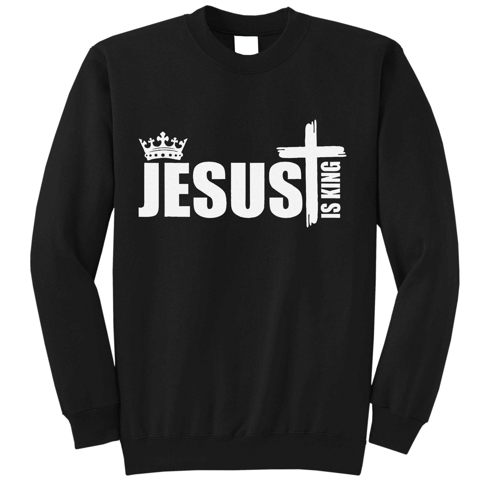Jesus Is King Simple Crown Logo Sweatshirt